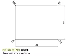 Lorreine 50R lavello di lusso in acciaio inossidabile 50x40 cm montaggio a filo sopra e sotto il piano 1150178228