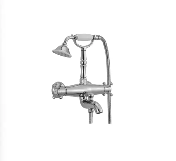 Rubinetto da bagno termostatico Huber Victorian con set doccia in acciaio inossidabile VTT330102A.