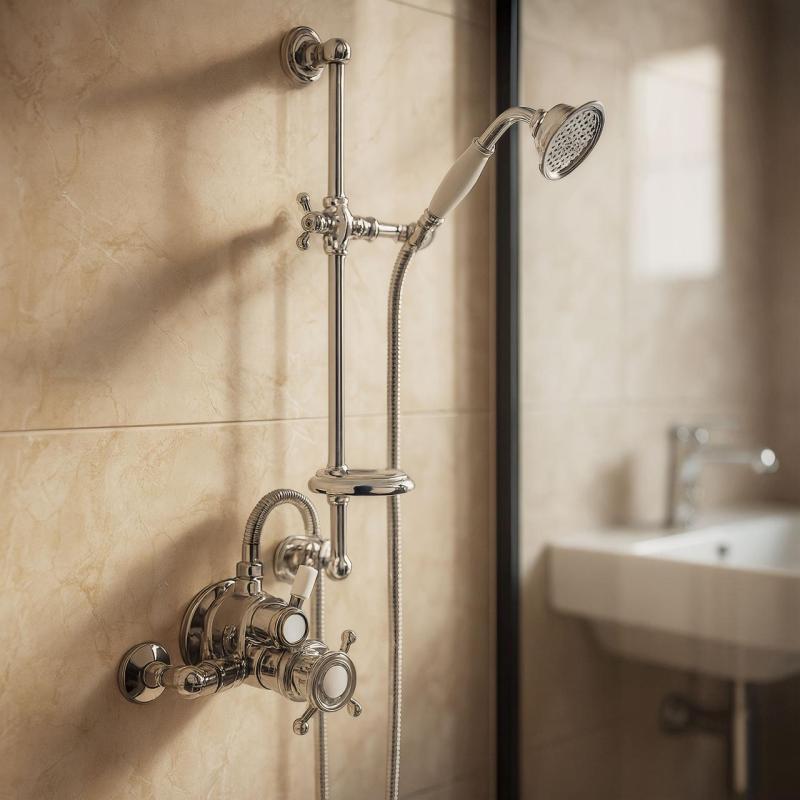 Huber Victorian Miscelatore termostatico per doccia con asta scorrevole Cromo 190R.VT01H.CR