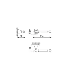 Huber Croisette Portarotolo Classico Cromato 4034.01H.CR