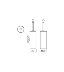 Huber Croisette Portaspazzolino Classico Cromato 4038.01H.CR