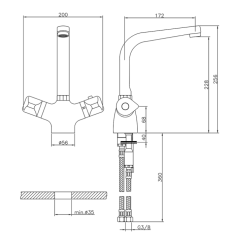 Clinica Huber rubinetto da cucina termostatico cromato CLT6501021