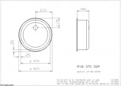 Reginox Lavello R18 370 OSP Montaggio sopra il piano B2801RLU02GDS