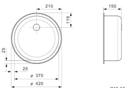 Reginox R18 370 OKG Lavello in acciaio inossidabile sopra il piano B2801RLU06GDS