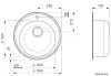 Reginox ronde RVS spoelbak Moscow OKG Opbouw met kraangat R03435