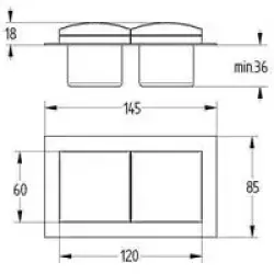 Presa elettrica a muro ST 3020 ST/2