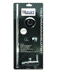 Set di collegamento rubinetto WC Blusani cromo BT01101