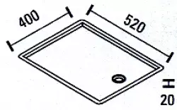 ABK Baronga scolapiatti in acciaio inossidabile 52x40cm montaggio a filo BAR52FVI