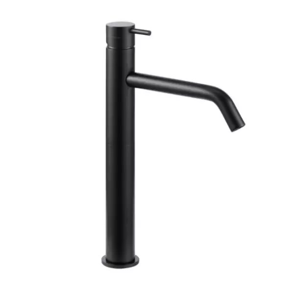 Waterevolution Flow Miscelatore per lavabo con beccuccio alto incluso tappo a pressione nero opaco  T115PR