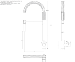 Waterevolution Flow Miscelatore da cucina semiprofessionale cromato con colonna e molla T15701