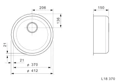 Reginox L18 370 OKG Lavello in acciaio inossidabile a filo B2901LLU06GDS