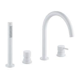 Waterevolution Flow 4-fori Rubinetto da Vasca a Montaggio su Bordi Bianco T138BR