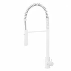 Waterevolution Flow Miscelatore da cucina semiprofessionale bianco opaco con colonna e molla T157BR
