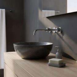 Waterevolution Flow Rubinetto lavabo da incasso a 3 fori cromato con bocca 25 cm T1163F01-25