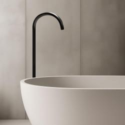 Waterevolution Flusso rubinetto da bagno stand-alone nero opaco T1673PR