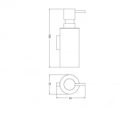 Waterevolution Deep dispenser di sapone cromato A22601