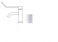 Waterevolution Flow Miscelatore per lavabo incluso tappo a clic bianco opaco T111BR