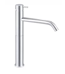 Waterevolution Flow Miscelatore per lavabo con beccuccio alto  incluso tappo a pressione completamente in acciaio inossidabile T115IE