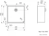 Reginox New York RVS spoelbak 40x40  universeel nieuw model T09T2LLU06GDS
