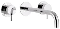 Waterevolution Flow Rubinetto lavabo da incasso a 3 fori cromato con bocca di erogazione 15 cm T1163F01-15