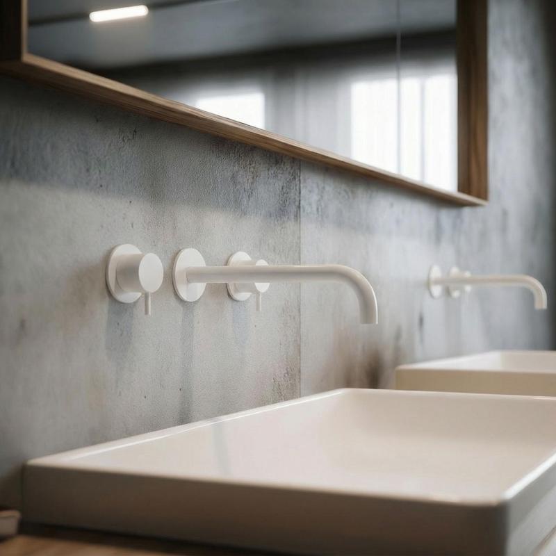 Waterevolution Flow Rubinetto lavabo da incasso a 3 fori Bianco opaco con bocca 21 cm T1163FBR-21