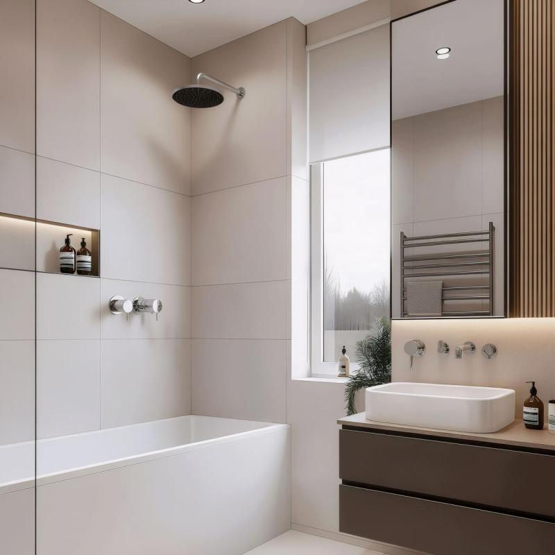 Waterevolution Flow termostato doccia da incasso rosetta rotonda cromata T142TB01