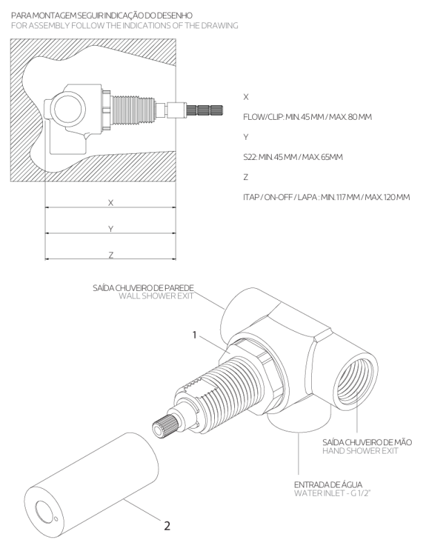 Waterevolution Flow Miscelatore termostatico ad incasso per doccia con 2 uscite completamente in acciaio inox 1208852642