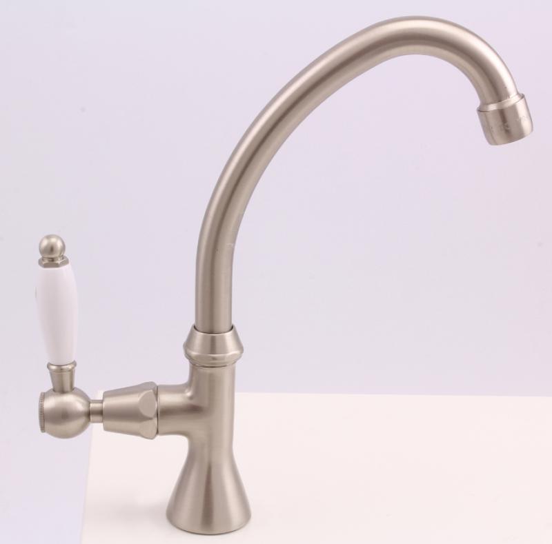 PB rubinetto classico per lavabo con maniglia bianca acqua fredda con beccuccio alto in acciaio inossidabile 1208853702