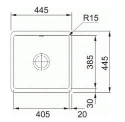 Franke lavello Fraceram Kubus KBK 110.40 Magnolia sottopiano 1260335875