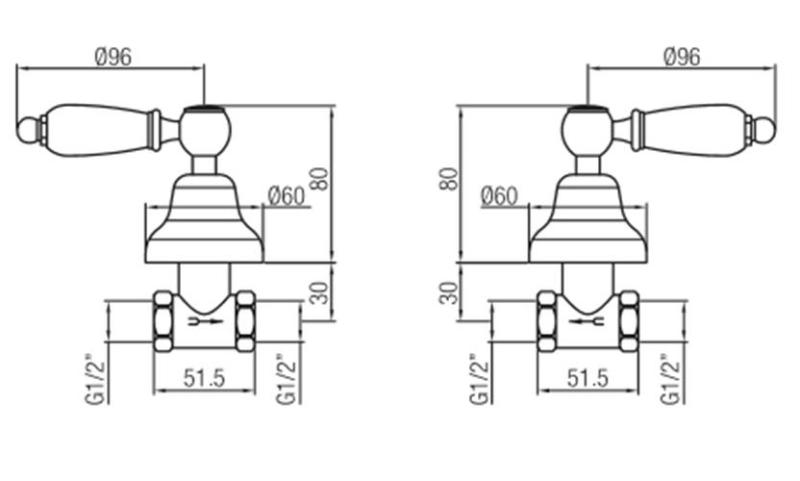 Rubinetto classico PB a incasso con set doccia e maniglie bianche Bronzo 1208854572