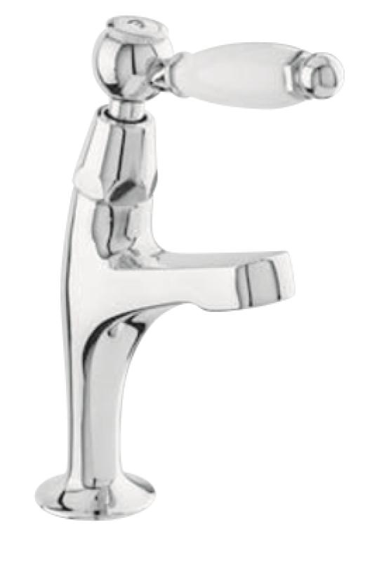 Rubinetto classico per lavabo PB con leva bianca, acqua fredda, modello piccolo in acciaio inossidabile 1208854912.