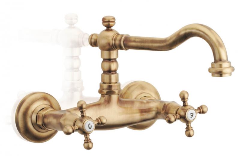 Rubinetto classico PB per vasca da bagno con set di rubinetti a manopola resistente incluso doccetta Cromo 1208855242