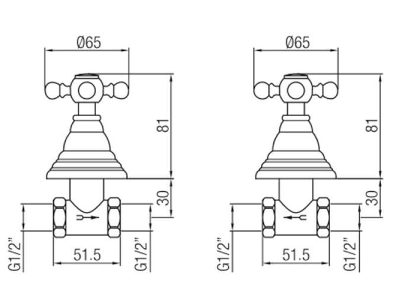 PB rubinetto classico a incasso per set doccia con manopole in metallo cromato 1208855332.