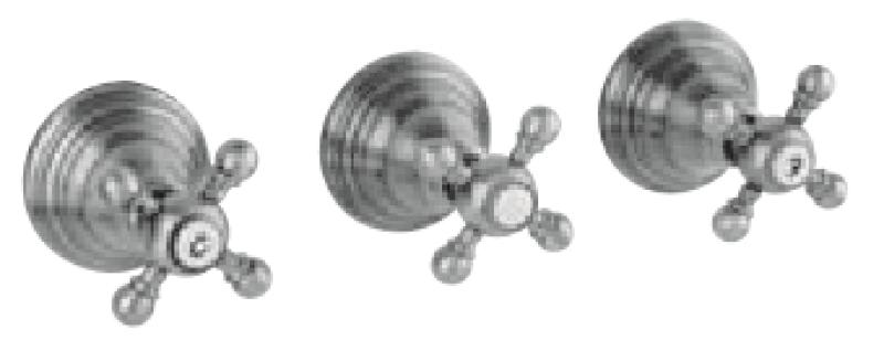 PB classico set da doccia a incasso 2 vie con miscelatore e manopole robuste Cromo 1208855362