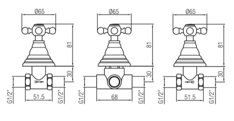 PB classico set doccia a incasso a 2 vie con deviatore e manopole in acciaio inossidabile 1208855382
