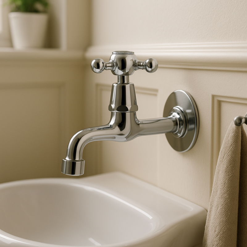 Rubinetto da parete classico PB con manopola a leva acqua fredda cromata 1208855592.