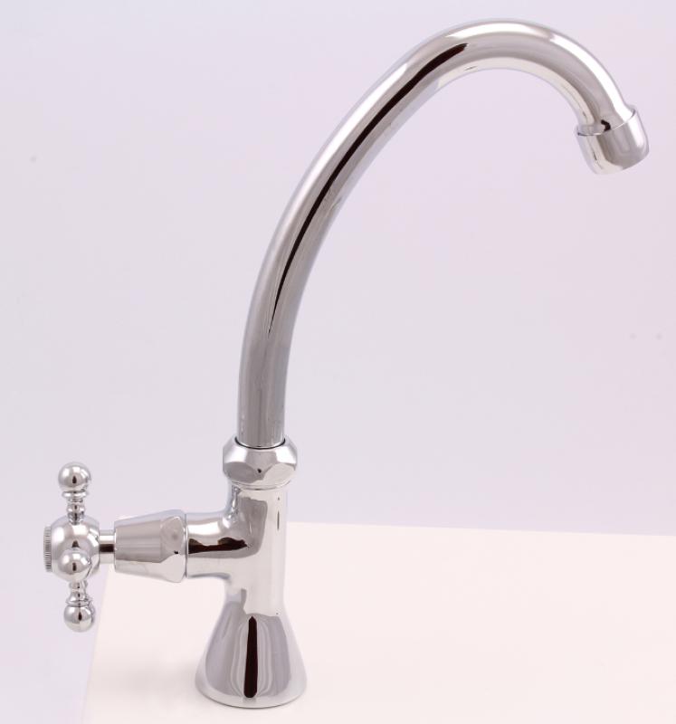 Rubinetto lavabo classico PB con maniglia a leva acqua fredda con beccuccio alto cromato 1208855652
