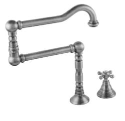 Rubinetto da lavabo PB Classic con manopola resistente all'acqua fredda e beccuccio girevole lungo cromato 1208855742