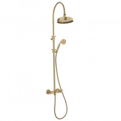 PB Classic Set doccia a parete con manopole a stella soffione a pioggia e colonna doccia telescopica bronzo 1208855932