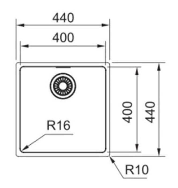 Franke Maris MRX 210.40 lavello in acciaio inossidabile 40x40 a filo 1270527749