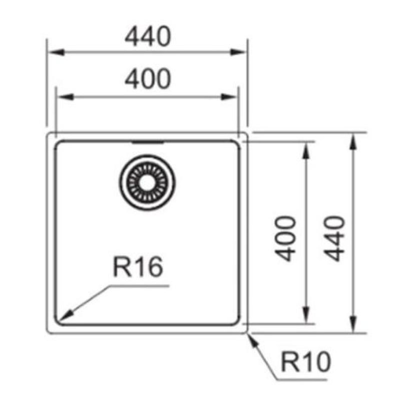 Franke Maris MRX 110.40 lavello in acciaio inossidabile sottopiano 40x40 1220527791
