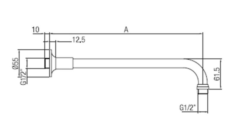 PB Classic Braccio doccia bronzo 40cm 1208898922
