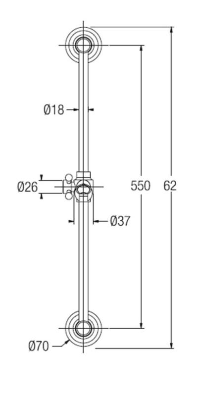 Set asta doccia classica PB con doccetta e tubo flessibile cromati 1208899092.