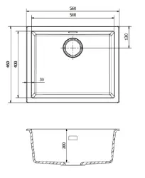 Reginox Amsterdam 50 Lavello Regi-granito antracite montaggio sotto e sopra il piano R30844