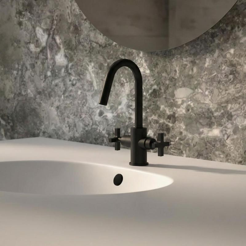 Waterevolution Cruz Miscelatore per lavabo nero opaco 1208916592