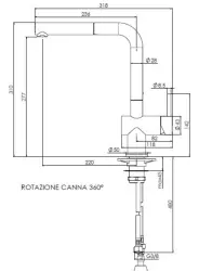 Reginox Cedar Rubinetto da cucina con beccuccio estraibile Cromo K1040K R31636