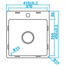 Caressi Basic Line Lavello in acciaio inossidabile 41x45 a filo sotto il piano e sopra il piano con foro per rubinetto CABL37KR15 1208920570