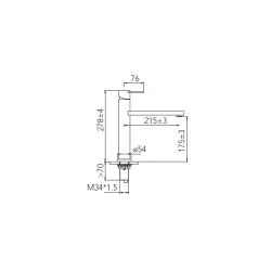 CARESSI Miscelatore monocomando da cucina in acciaio inossidabile completo  CA102I ECO 1208920620