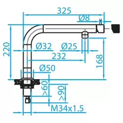 CARESSI Miscelatore monocomando per cucina completamente in acciaio inossidabile CA109I ECO 1208920628