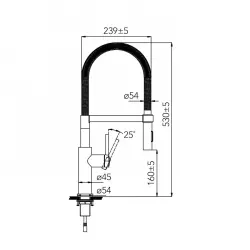 CARESSI Miscelatore monocomando da cucina completamente in acciaio inossidabile CA117I ECO 1208920633